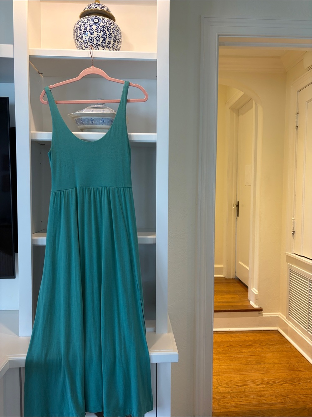 Aqua sleeveless maxi Dress